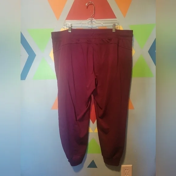 NWOT Athletic Works Maroon Women's Plus Athleisure Knit Pants Size 3X - Picture 7 of 9